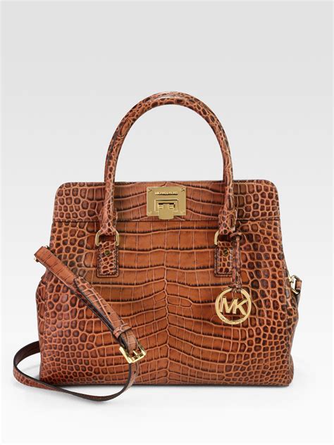 crocodile style michael kors bag|Michael Kors crocodile purse.